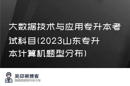 大数据技术与应用专升本考试科目(2023山东专升本计算机题型分布)