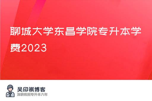 聊城大学东昌学院专升本学费2023